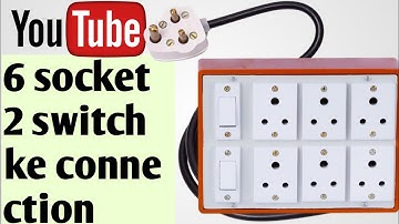 Extension board, 6 Socket 2 Switch board wiring connection, Electric board connection