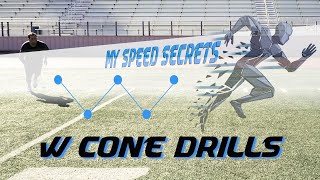 W Cone Drills - Athlete Speed and Agility Training