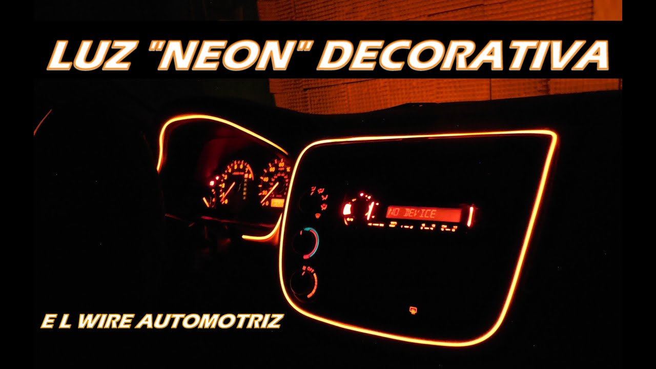 Tira de luces Led de neón para salpicadero de coche, accesorios de