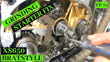 XS650 Brat Build Ep 24, Grinding Starter Fix