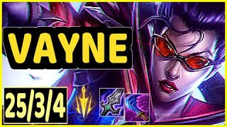 VAYNE VS CAITLYN - 25/3/4 KDA ADC GAMEPLAY