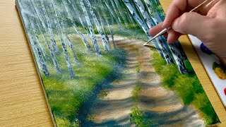 How to Draw a Forest Path / Acrylic Painting for Beginners by Joony art 28,234 views 10 days ago 10 minutes, 17 seconds