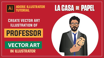 Money Heist Character Professor Vector Art In Adobe Illustrator || Vector Art In Illustrator.