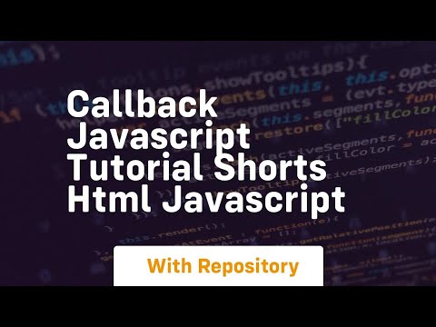Callback javascript tutorial