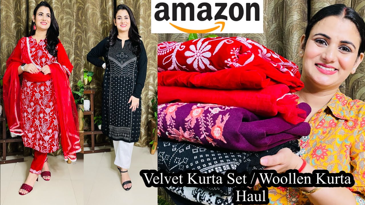 Velvet Kurtas & Kurtis - Buy Designer Velvet Kurti for Women