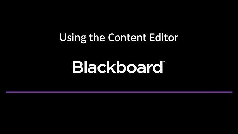 Using the Content Editor in Blackboard Ultra