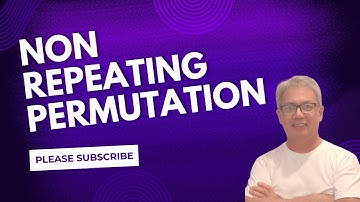 Non-repeating Permutation #mathematics #maths #math #tutorial