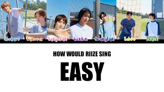 How Would RIIZE Sing Easy by LE SSERAFIM Color Coded Lyrics