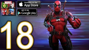 MARVEL Strike Force Heroes Android iOS Walkthrough - Part 18 - Deadpool Unlocked, Raid, Blitz
