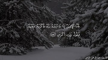 سورة الفجر، تلاوة القارئ عبد الرحمن الناجي.