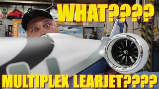 MULTIPLEX LEARJET twin 50mm 12 blades EDF RC jet plane 4S power Unboxing