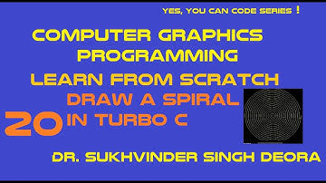 Computer Graphics : Lesson 20: Spiral pattern (C Program) 2020 #ugc #net #mdu #sukhvinder #deora