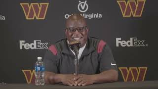 Asst HC/OC Eric Bieniemy Speaks to the Media Before Practice | Washington Commanders