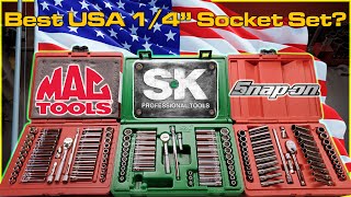 Which USA Made 1/4' Drive Socket Set Is The Best? MAC? S•K? Snapon?