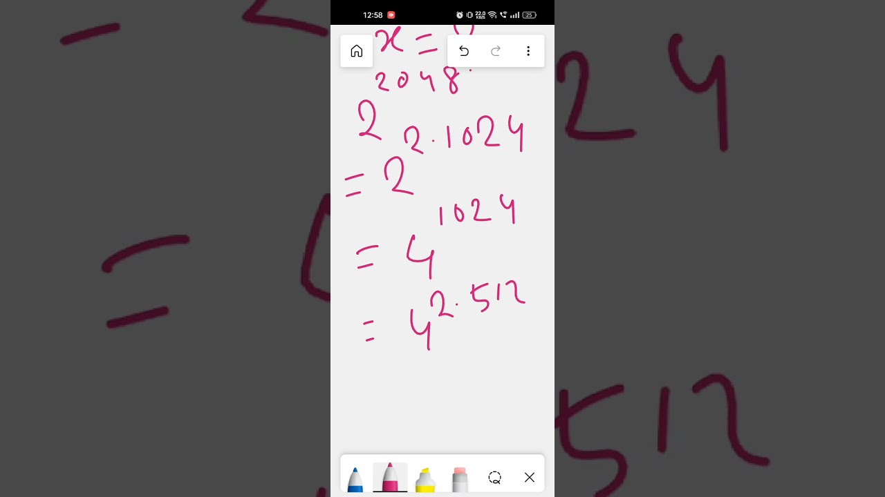 Solve X x 2 2048 shorts equation YouTube Solve X x 2 2048 shorts equation YouTube