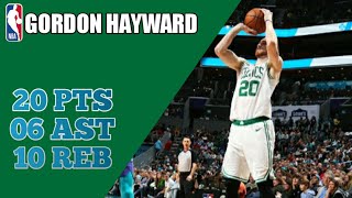 Gordon Hayward 20 Points Highlights vs Charlotte Hornets