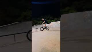 Manual 180 in the rail bmx shorts freestyle video park film