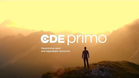Introducing CDE Primo - Maximising Sand and Aggregates Resources