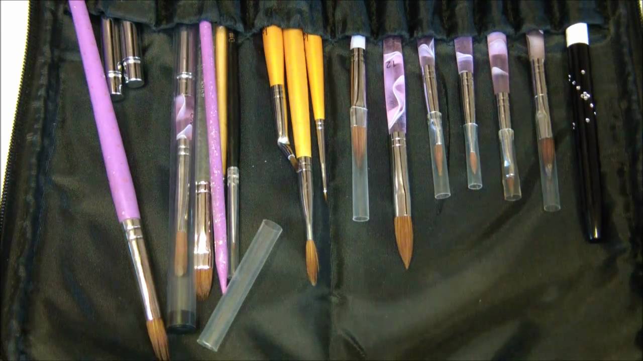 How i take care of my acrylic brushes - YouTube