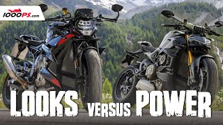 BMW M 1000 R vs. Ducati Streetfighter V4 S  Test in the Alps