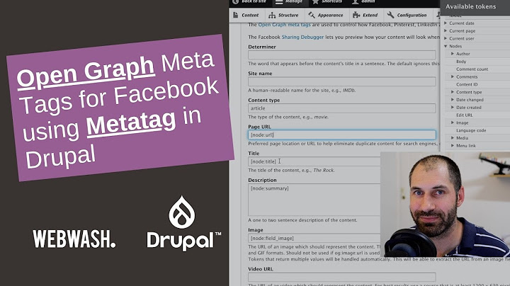 Generate Open Graph Meta Tags for Facebook using Metatag in Drupal
