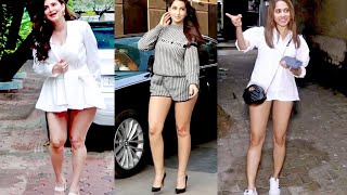 Nora Fatehi, Shivaleeka Oberoi & Nusrat Bharucha Spotted Hot Candid Video