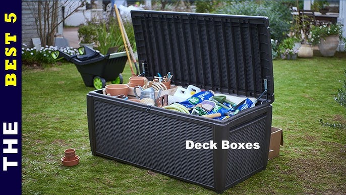 Honey-Can-Do Large Outdoor Storage Deck Box, 100-Gallon on QVC