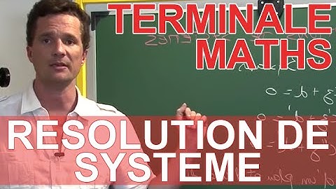 Résolution de système : le rappel de cours - MATHS - TS - Les Bons Profs