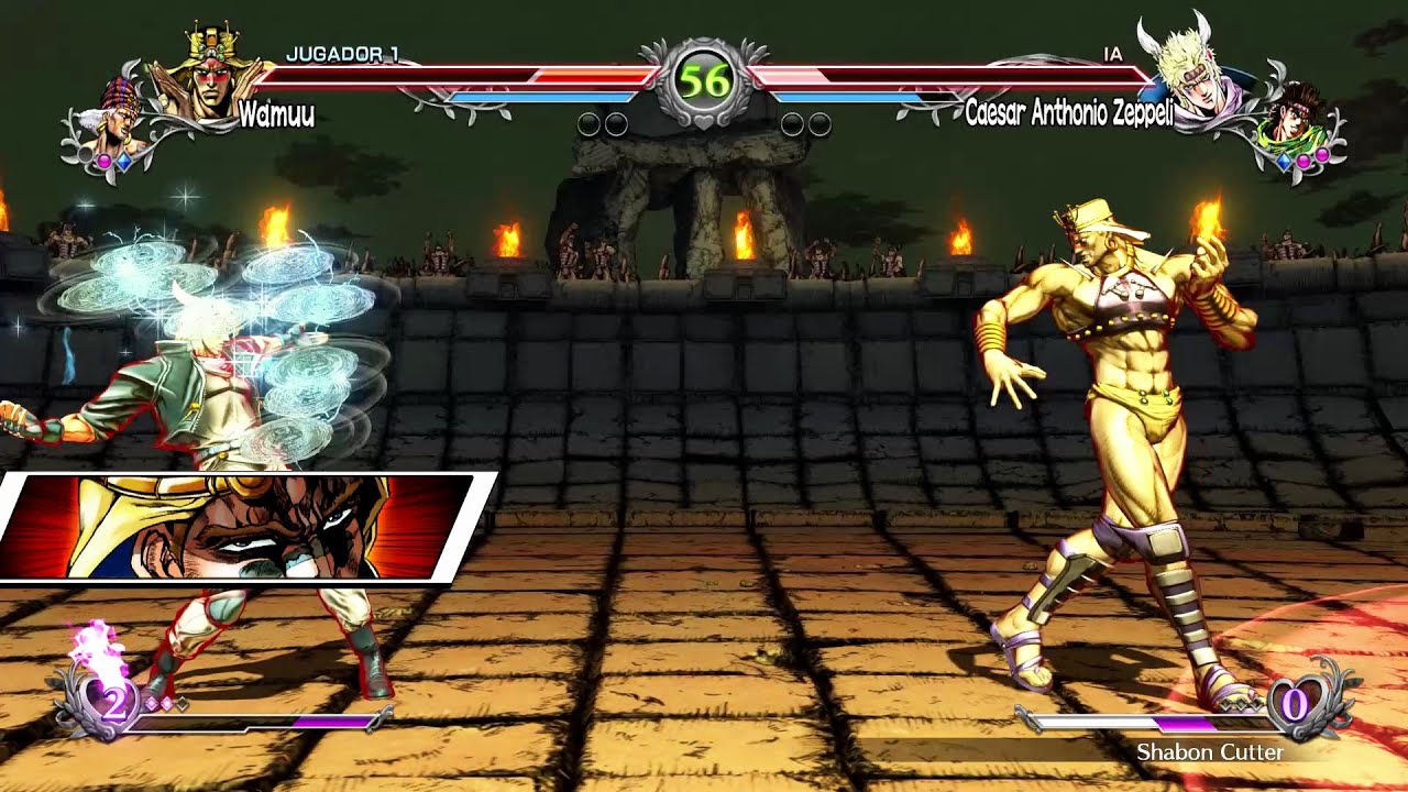 Wamuu vs Caesar JoJos Bizarre Adventure All Star Battle R
