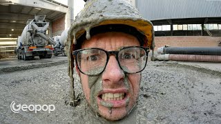 A giant rotating kiln with temperatures up to 2000 degrees: how cement is produced