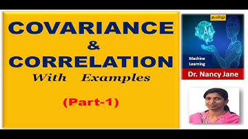 Covariance & Correlation with Examples in Tamil|Machine Learning|Nancy Jane