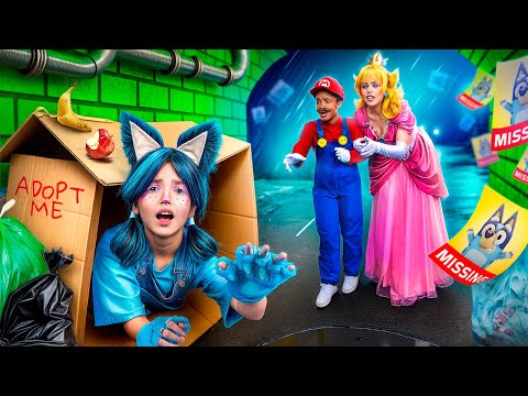 Super Mario adopteerde Bluey, die bij de geboorte werd achtergelaten