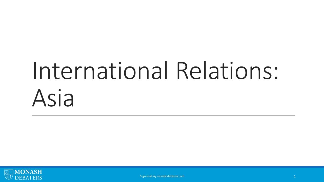 MAD Training 2020 - International Relations - Asia