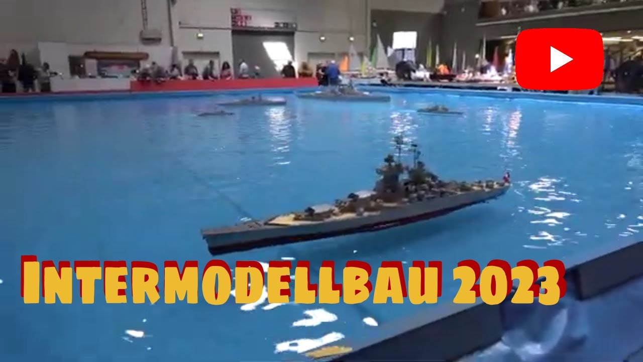 RC Schiffe der Marine im Modellbecken der Intermodellbau Dortmund 2023