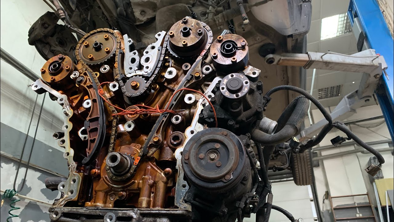 Обслуживание двигателя Volvo xc90 V8 4,4 с демонтажем и разборкой ...