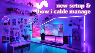 how i upgrade & cable manage my gaming setup | gamer girl setup