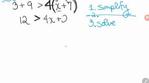 GED® Math: Simplify Before Solving Inequality (1.12, Exp, # 8)