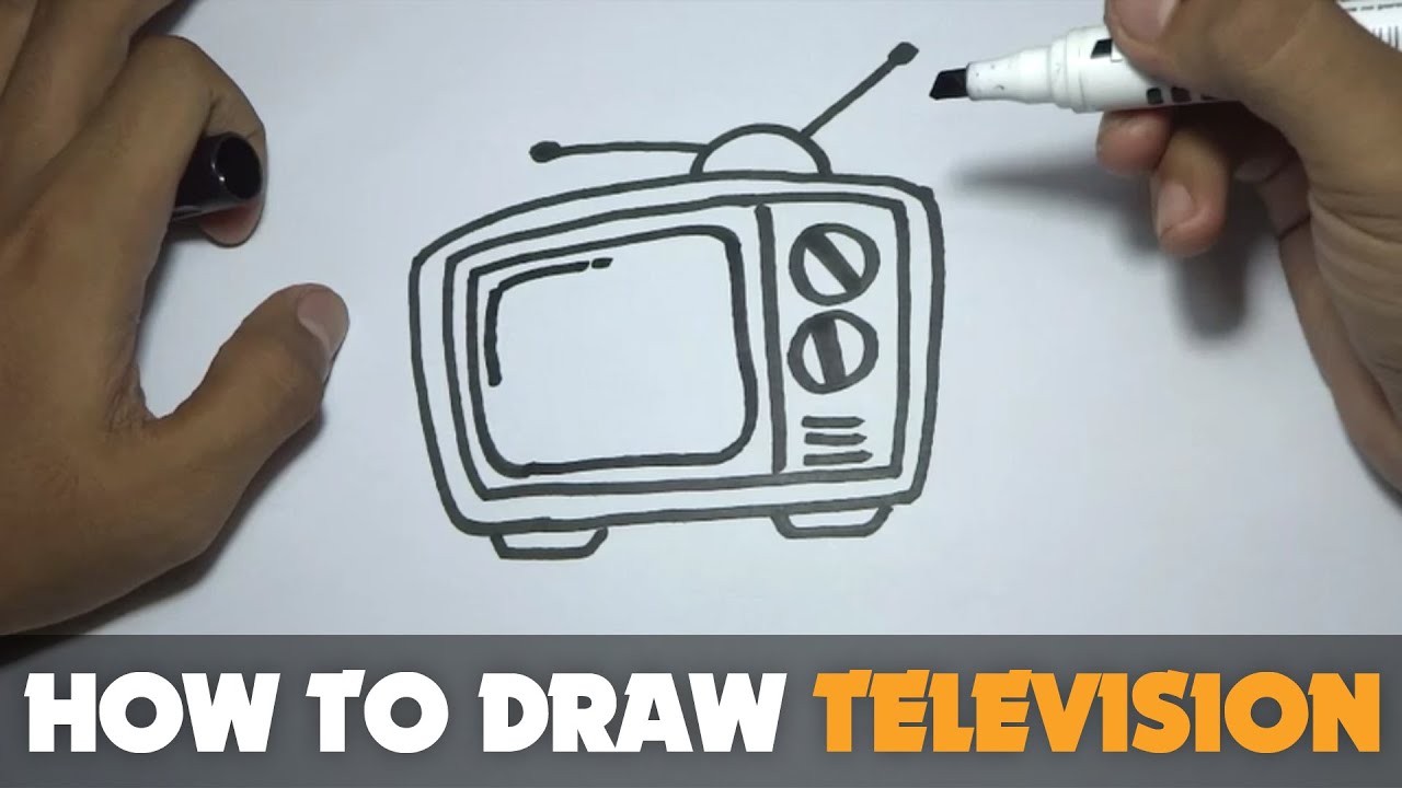 Drawing: How to Draw a Cartoon - Television (Tutorial Step by Step) -  YouTube