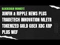 Xinfin  ripple news plus tradetech innovation mletr  tokenized gold gbex xdc xrp plus wef
