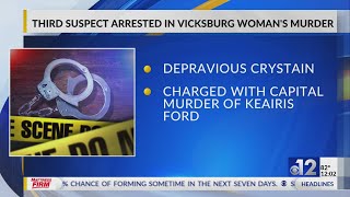 Third arrest in death of Vicksburg woman in Port Gibson