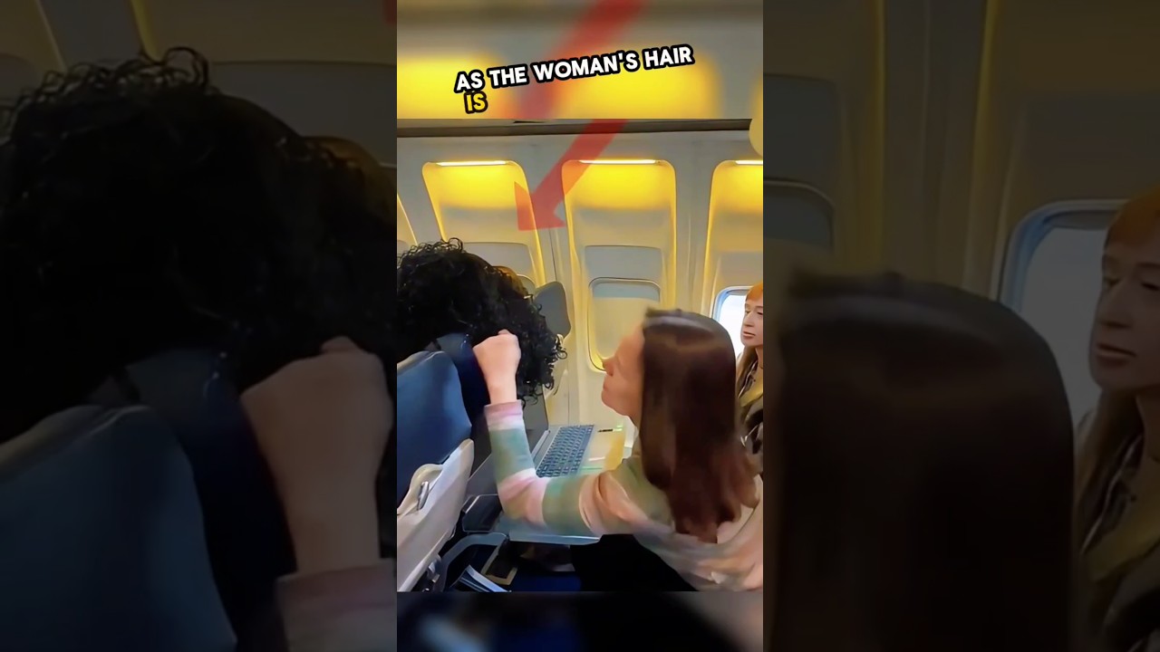 Shocking In-Flight Haircut You Won’t Believe Her Reaction! #Shorts #haircut #digitaldivas