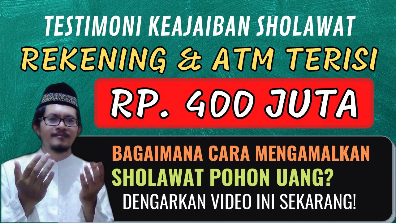 Testimoni Keajaiban Sholawat Syajarotun Nuqud / Pohon Uang Habib Saggaf Atm Terisi Sendiri 400 Juta!