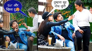 Flirting With A Waitress In Front of My Girlfriend Prank || Khushi Pandey