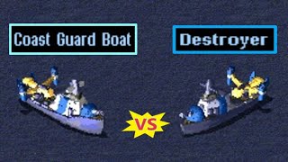 Coast Guard Boat vs Destroyer - Red Alert 2