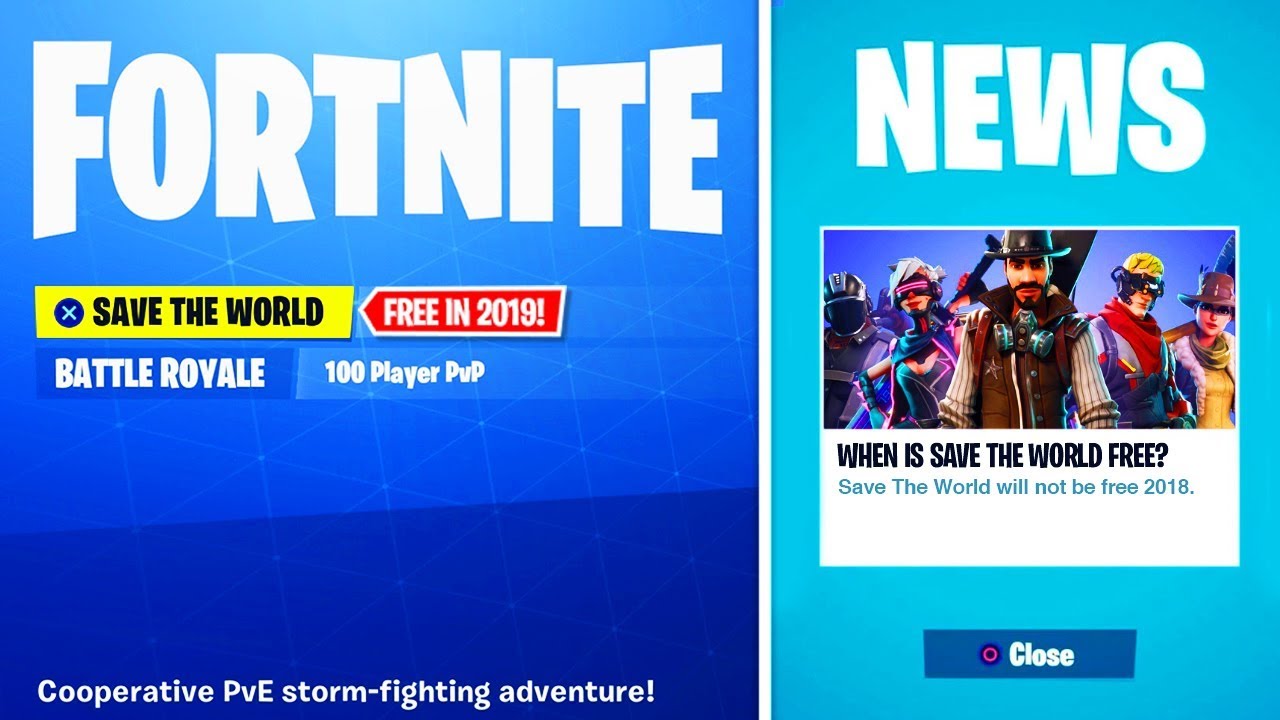 When Does Fortnite Save The World Free