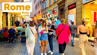 Rome, Italy 🇮🇹 - An Evening Walk - 4K-HDR 60fps Walking Tour