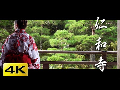 4k 仁和寺と浴衣女性 Ninna Ji Temple Yukata Lady 4k The Garden Of Kyoto Japan Youtube