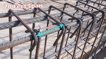 Span of Beam 20 Feet Reinforcement Details | Practical video |