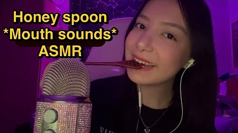 Honey spoon/mouth sounds ASMR🍯🌟