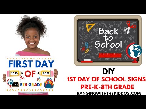 First Day of School Sign -   School signs, First day school sign, First  day school